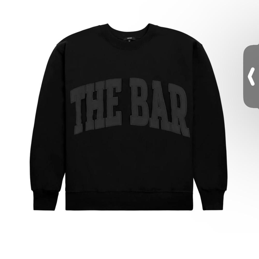 The bar varsity sweatshirt black XL